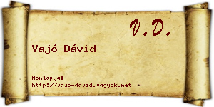Vajó Dávid névjegykártya